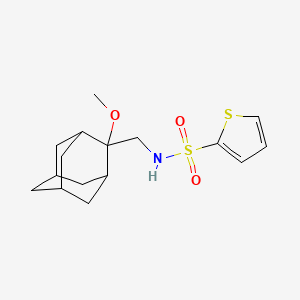 molecular formula C16H23NO3S2 B2906788 N-[(2-methoxyadamantan-2-yl)methyl]thiophene-2-sulfonamide CAS No. 1797561-25-1