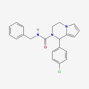 molecular formula C21H20ClN3O B2906828 N-benzyl-1-(4-chlorophenyl)-1H,2H,3H,4H-pyrrolo[1,2-a]pyrazine-2-carboxamide CAS No. 899960-01-1