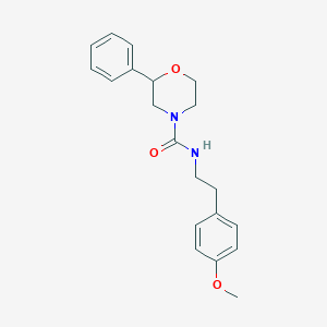 molecular formula C20H24N2O3 B2906854 N-[2-(4-methoxyphenyl)ethyl]-2-phenylmorpholine-4-carboxamide CAS No. 950647-90-2
