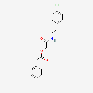 molecular formula C19H20ClNO3 B2906883 2-{[2-(4-Chlorophenyl)ethyl]amino}-2-oxoethyl (4-methylphenyl)acetate CAS No. 1797952-52-3