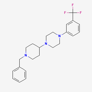 molecular formula C23H28F3N3 B2906897 1-(1-Benzylpiperidin-4-yl)-4-[3-(trifluoromethyl)phenyl]piperazine CAS No. 416862-35-6