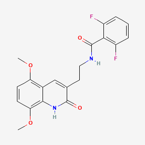 molecular formula C20H18F2N2O4 B2906909 N-[2-(5,8-dimethoxy-2-oxo-1,2-dihydroquinolin-3-yl)ethyl]-2,6-difluorobenzamide CAS No. 688353-08-4