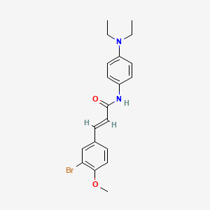molecular formula C20H23BrN2O2 B2906984 (2E)-3-(3-bromo-4-methoxyphenyl)-N-[4-(diethylamino)phenyl]prop-2-enamide CAS No. 302574-52-3