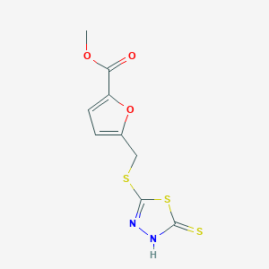 Methyl 5-{[(5-sulfanyl-1,3,4-thiadiazol-2-yl)sulfanyl]methyl}furan-2-carboxylate