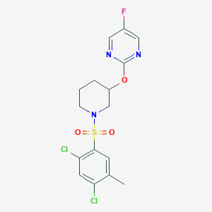 2-((1-((2,4-Dichloro-5-methylphenyl)sulfonyl)piperidin-3-yl)oxy)-5-fluoropyrimidine