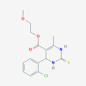 2-Methoxyethyl 4-(2-chlorophenyl)-6-methyl-2-thioxo-1,2,3,4-tetrahydropyrimidine-5-carboxylate