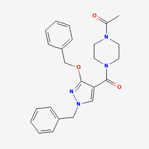 1-(4-(1-benzyl-3-(benzyloxy)-1H-pyrazole-4-carbonyl)piperazin-1-yl)ethanone