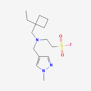 2-[(1-Ethylcyclobutyl)methyl-[(1-methylpyrazol-4-yl)methyl]amino]ethanesulfonyl fluoride