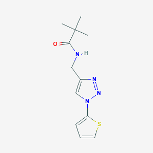 2,2-dimethyl-N-{[1-(thiophen-2-yl)-1H-1,2,3-triazol-4-yl]methyl}propanamide