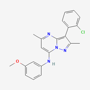 3-(2-chlorophenyl)-N-(3-methoxyphenyl)-2,5-dimethylpyrazolo[1,5-a]pyrimidin-7-amine