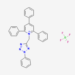2,4,6-Triphenyl-1-[(2-phenyl-2H-1,2,3,4-tetrazol-5-yl)methyl]pyridin-1-ium tetrafluoroborate