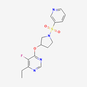 4-Ethyl-5-fluoro-6-((1-(pyridin-3-ylsulfonyl)pyrrolidin-3-yl)oxy)pyrimidine