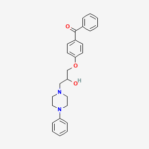 molecular formula C26H28N2O3 B2907048 1-(4-BENZOYLPHENOXY)-3-(4-PHENYLPIPERAZIN-1-YL)PROPAN-2-OL CAS No. 691398-53-5