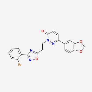 N-[6-(cyclohexylsulfonyl)-1,3-dimethyl-2-oxo-2,3-dihydro-1H-benzimidazol-5-yl]-2-methylpropanamide