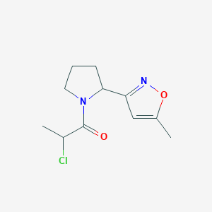 2-Chloro-1-[2-(5-methyl-1,2-oxazol-3-yl)pyrrolidin-1-yl]propan-1-one