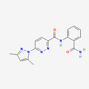 N-(2-carbamoylphenyl)-6-(3,5-dimethyl-1H-pyrazol-1-yl)pyridazine-3-carboxamide