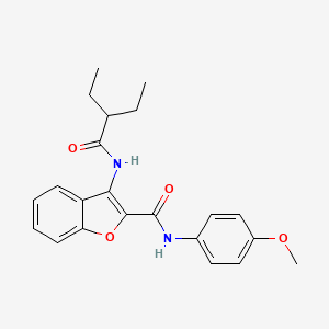 molecular formula C22H24N2O4 B2907086 3-(2-ethylbutanamido)-N-(4-methoxyphenyl)benzofuran-2-carboxamide CAS No. 887896-12-0