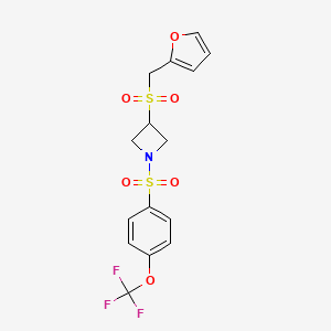 3-((Furan-2-ylmethyl)sulfonyl)-1-((4-(trifluoromethoxy)phenyl)sulfonyl)azetidine