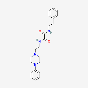 molecular formula C22H28N4O2 B2907090 N1-phenethyl-N2-(2-(4-phenylpiperazin-1-yl)ethyl)oxalamide CAS No. 1049394-50-4
