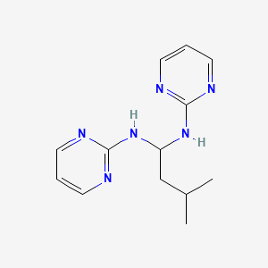 molecular formula C13H18N6 B2907095 3-methyl-N,N'-di(pyrimidin-2-yl)butane-1,1-diamine CAS No. 887361-22-0
