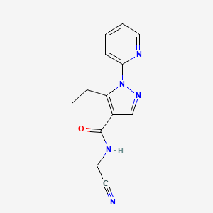 molecular formula C13H13N5O B2907102 N-(cyanomethyl)-5-ethyl-1-(pyridin-2-yl)-1H-pyrazole-4-carboxamide CAS No. 1241453-09-7