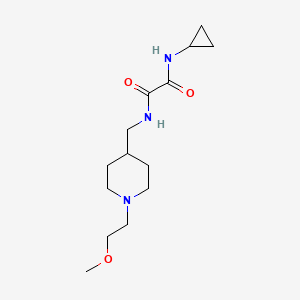 molecular formula C14H25N3O3 B2907107 N1-cyclopropyl-N2-((1-(2-methoxyethyl)piperidin-4-yl)methyl)oxalamide CAS No. 953199-54-7