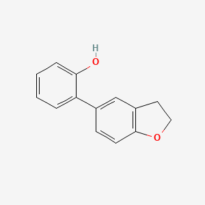 molecular formula C14H12O2 B2907116 2-(2,3-Dihydro-1-benzofuran-5-yl)phenol CAS No. 1023548-56-2