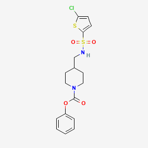 Phenyl 4-((5-chlorothiophene-2-sulfonamido)methyl)piperidine-1-carboxylate