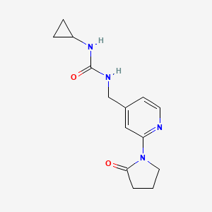 1-Cyclopropyl-3-((2-(2-oxopyrrolidin-1-yl)pyridin-4-yl)methyl)urea