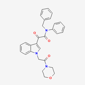 molecular formula C29H27N3O4 B2907141 N-benzyl-2-(1-(2-morpholino-2-oxoethyl)-1H-indol-3-yl)-2-oxo-N-phenylacetamide CAS No. 872857-08-4