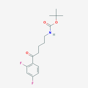 tert-butyl N-[5-(2,4-difluorophenyl)-5-oxopentyl]carbamate