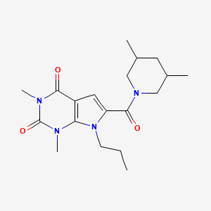 6-(3,5-dimethylpiperidine-1-carbonyl)-1,3-dimethyl-7-propyl-1H-pyrrolo[2,3-d]pyrimidine-2,4(3H,7H)-dione