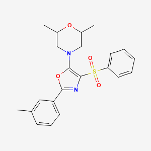 2,6-Dimethyl-4-(4-(phenylsulfonyl)-2-(m-tolyl)oxazol-5-yl)morpholine