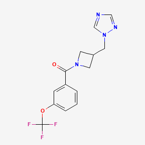 (3-((1H-1,2,4-triazol-1-yl)methyl)azetidin-1-yl)(3-(trifluoromethoxy)phenyl)methanone