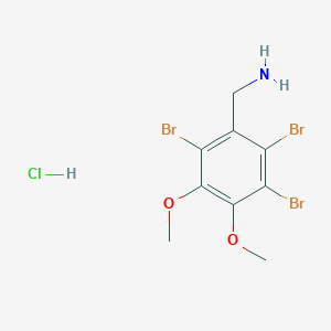 (2,3,6-Tribromo-4,5-dimethoxyphenyl)methanamine;hydrochloride