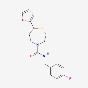N-(4-fluorobenzyl)-7-(furan-2-yl)-1,4-thiazepane-4-carboxamide