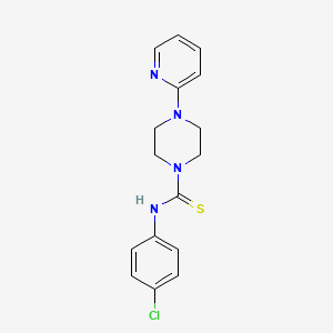 ((4-Chlorophenyl)amino)(4-(2-pyridyl)piperazinyl)methane-1-thione