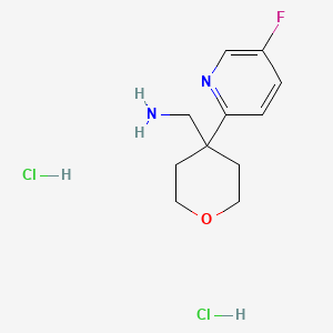 [4-(5-Fluoropyridin-2-yl)oxan-4-yl]methanamine dihydrochloride