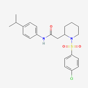 2-(1-((4-chlorophenyl)sulfonyl)piperidin-2-yl)-N-(4-isopropylphenyl)acetamide