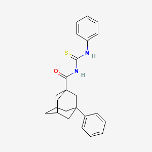 molecular formula C24H26N2OS B2907228 1-PHENYL-3-(3-PHENYLADAMANTANE-1-CARBONYL)THIOUREA CAS No. 827014-01-7