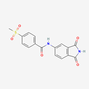 molecular formula C16H12N2O5S B2907243 N-(1,3-dioxo-2,3-dihydro-1H-isoindol-5-yl)-4-methanesulfonylbenzamide CAS No. 896346-61-5