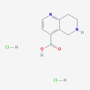 molecular formula C9H12Cl2N2O2 B2907254 5,6,7,8-Tetrahydro-1,6-naphthyridine-4-carboxylic acid dihydrochloride CAS No. 1706432-06-5