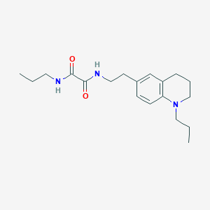 molecular formula C19H29N3O2 B2907262 N1-propyl-N2-(2-(1-propyl-1,2,3,4-tetrahydroquinolin-6-yl)ethyl)oxalamide CAS No. 955528-95-7