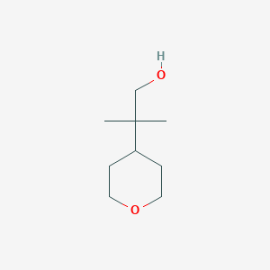 molecular formula C9H18O2 B2907268 2-Methyl-2-(oxan-4-yl)propan-1-ol CAS No. 1262408-65-0
