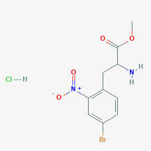 molecular formula C10H12BrClN2O4 B2907283 methyl2-amino-3-(4-bromo-2-nitrophenyl)propanoatehydrochloride CAS No. 2580184-31-0