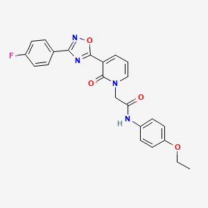 molecular formula C23H19FN4O4 B2907297 N-(4-ethoxyphenyl)-2-(3-(3-(4-fluorophenyl)-1,2,4-oxadiazol-5-yl)-2-oxopyridin-1(2H)-yl)acetamide CAS No. 1251633-71-2