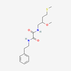 molecular formula C16H24N2O3S B2907334 N-[2-methoxy-4-(methylsulfanyl)butyl]-N'-(2-phenylethyl)ethanediamide CAS No. 2320923-99-5