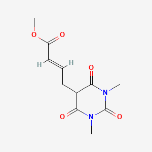 molecular formula C11H14N2O5 B2907363 methyl (E)-4-(1,3-dimethyl-2,4,6-trioxohexahydro-5-pyrimidinyl)-2-butenoate CAS No. 477889-11-5