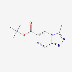 molecular formula C11H14N4O2 B2907364 Tert-butyl 3-methyl-[1,2,4]triazolo[4,3-a]pyrazine-6-carboxylate CAS No. 2059999-76-5
