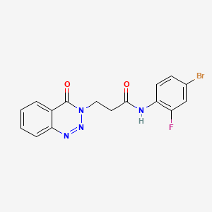 molecular formula C16H12BrFN4O2 B2907385 N-(4-bromo-2-fluorophenyl)-3-(4-oxo-1,2,3-benzotriazin-3-yl)propanamide CAS No. 880810-74-2